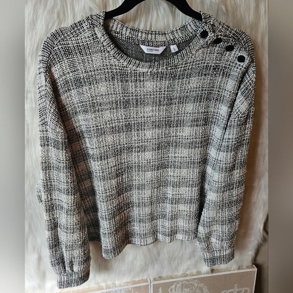 Reitmans Signature Plaid Soft Knit Pullover Sweater - Picture 2 of 7